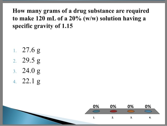 Solved How many grams of a drug substance are required to