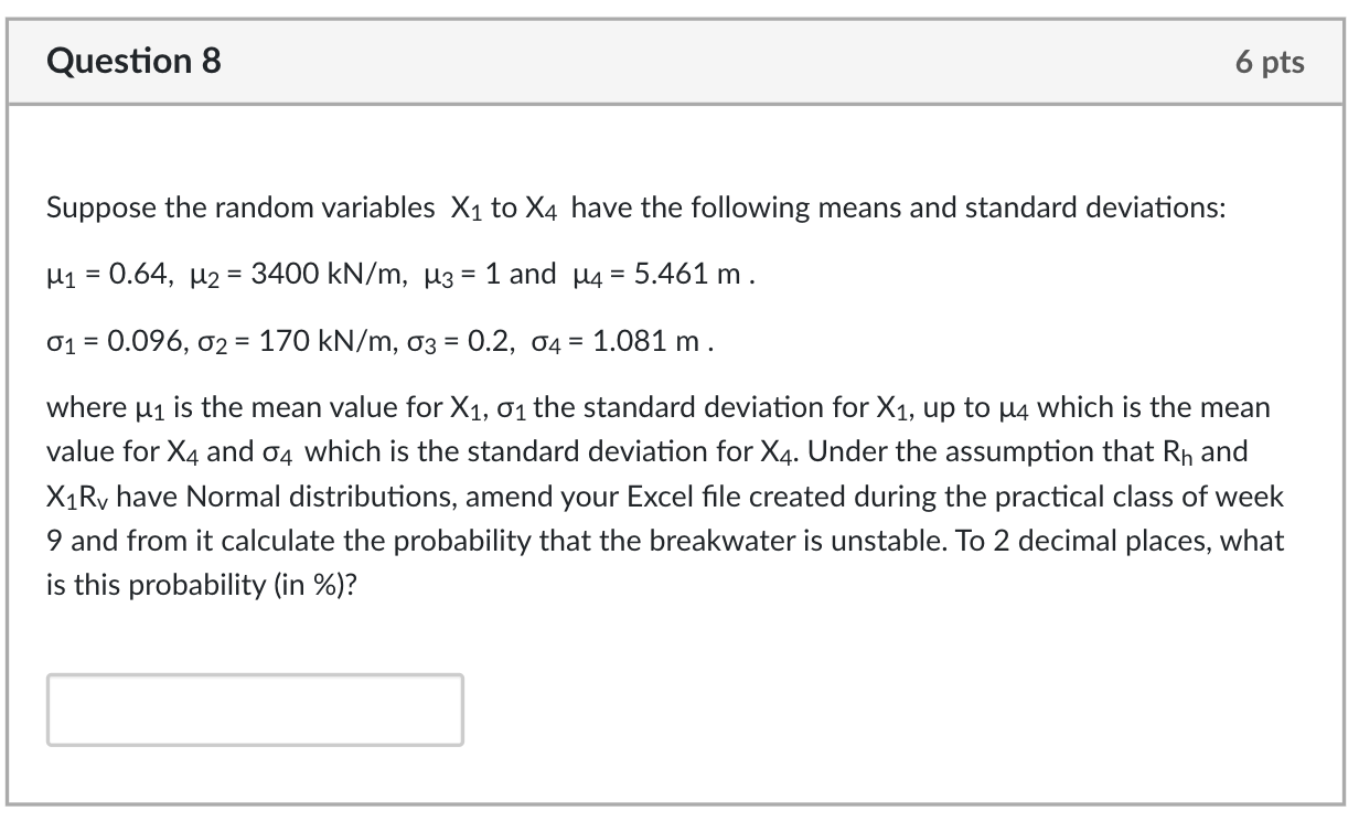 Question 86 PtsSuppose The Random Variables X1 To X4 Have The Following