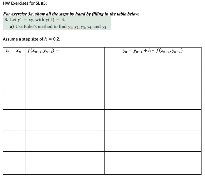 Solved For exercise 3a, show all the steps by hand by | Chegg.com