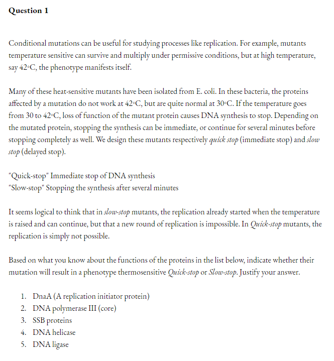Solved Question 1 Conditional mutations can be useful for | Chegg.com