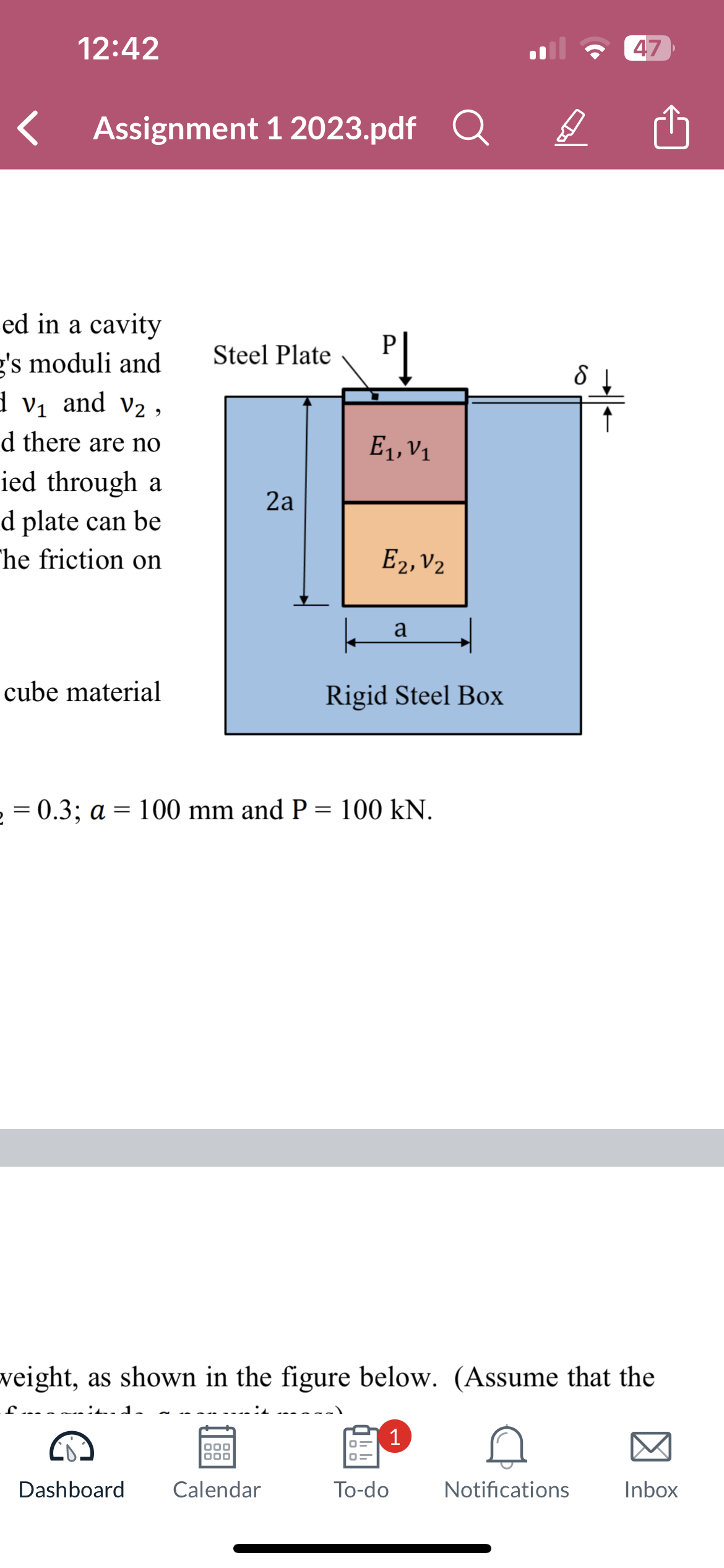 ed in a cavity
gs moduli and
\( v_{1} \) and \( v_{2} \)
\( \mathrm{d} \) there are no
ied through a
d plate can be
he frict