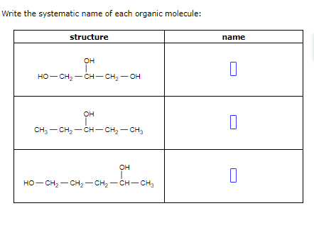 Solved Write the systematic name of each organic molecule: | Chegg.com