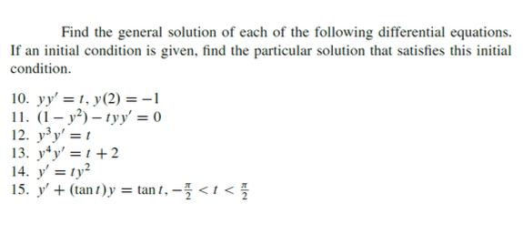 Solved Find the general solution of each of the following | Chegg.com
