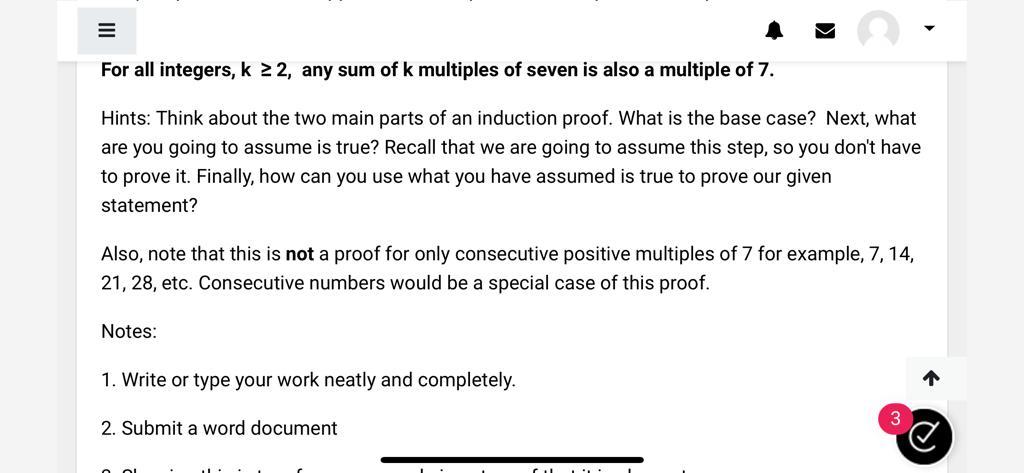 Solved For your problem to turn in, you will write a proof. | Chegg.com