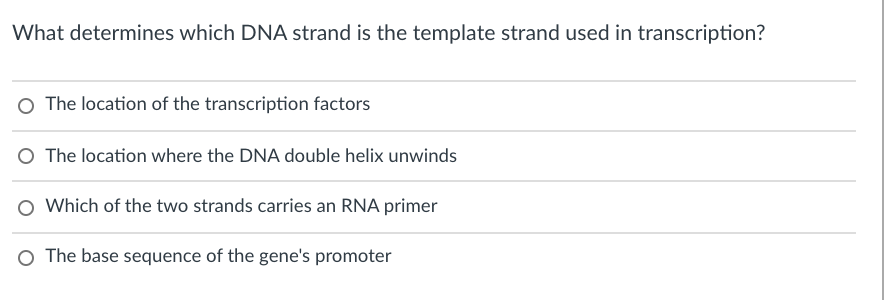 Solved What determines which DNA strand is the template | Chegg.com