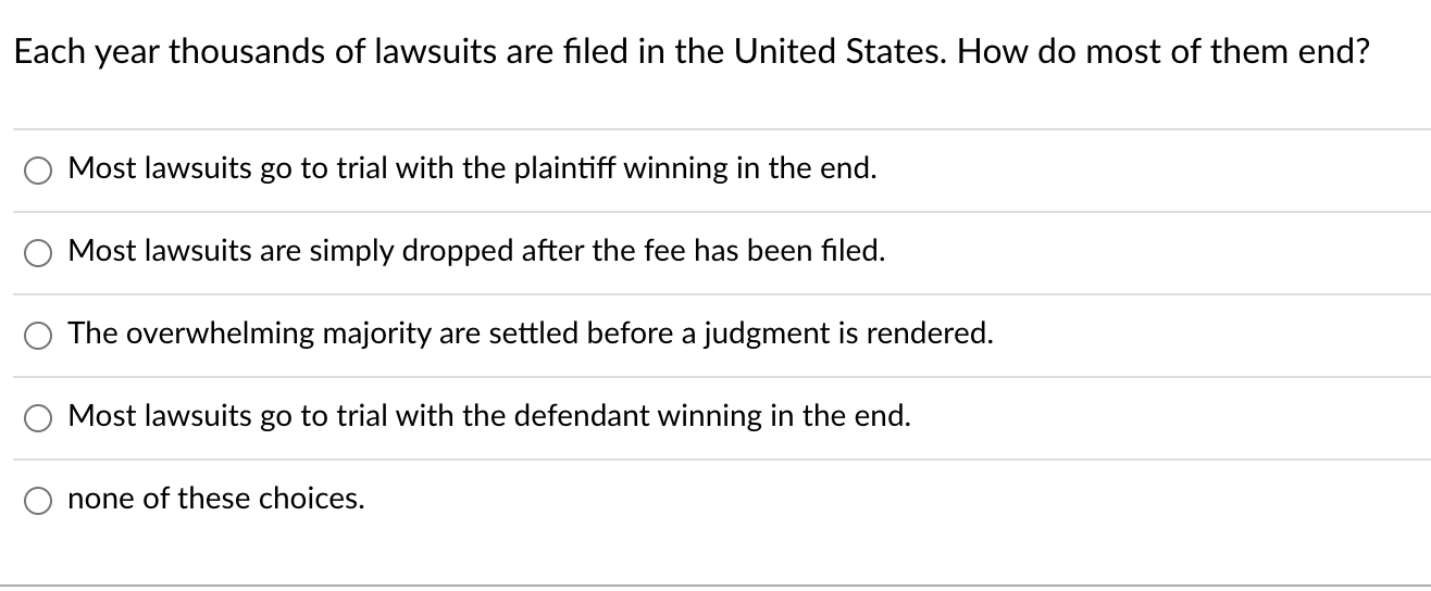 Solved Which of the following can be used to overturn a