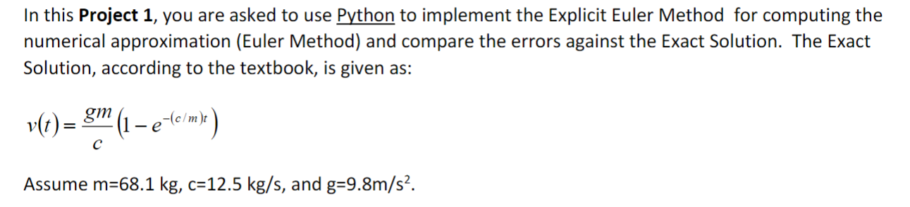 In this Project 1, you are asked to use Python to | Chegg.com