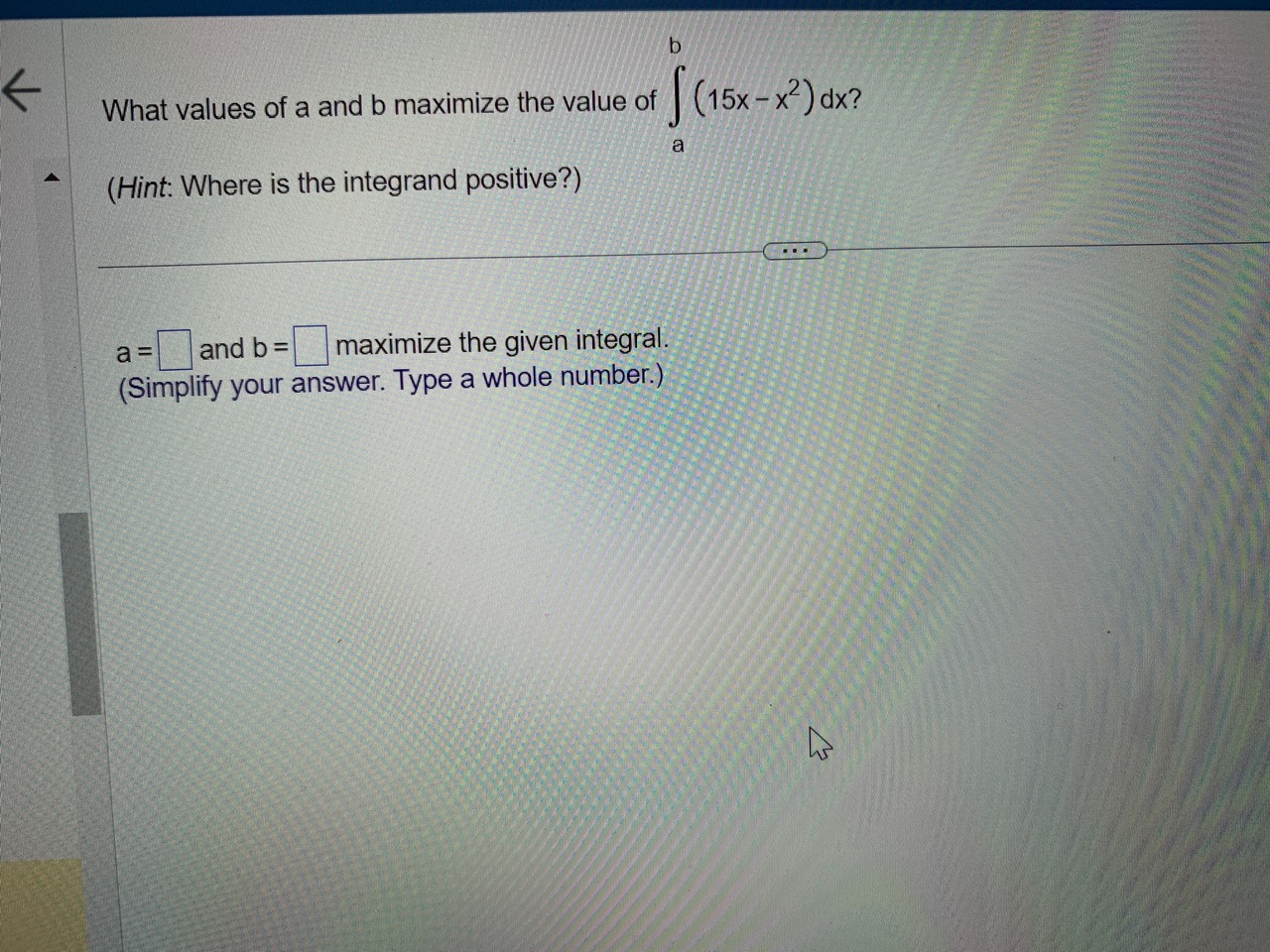 Solved What Values Of A And B Maximize The Value Of | Chegg.com