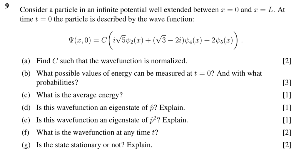 Solved Consider A Particle In An Infinite Potential Well Chegg Com