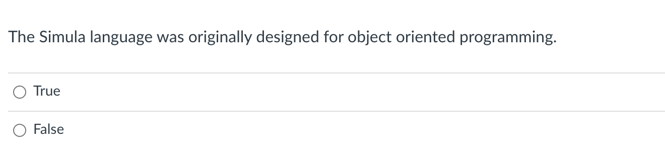 Solved The Simula language was originally designed for | Chegg.com