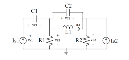Solved Inputs Is1 and Is2 currents, outputs are VC1 and VC2 | Chegg.com