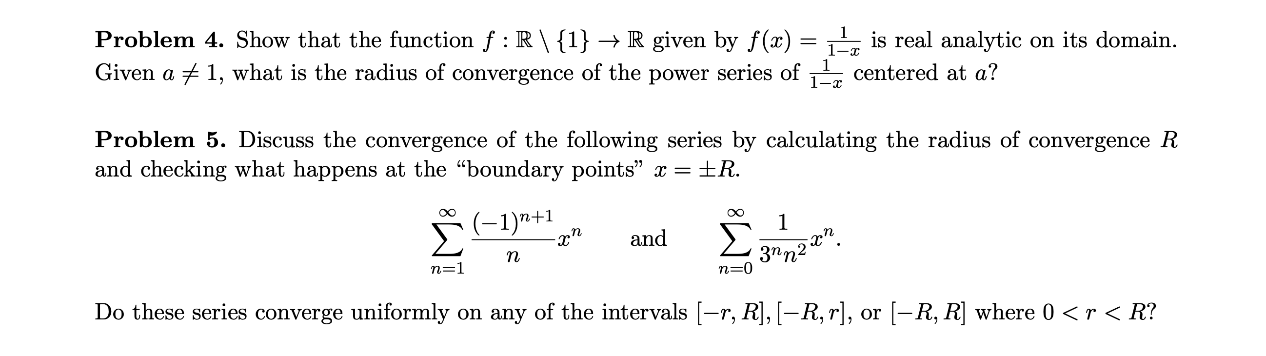 Solved Problem 4. Show that the function f : R\{1} + R given | Chegg.com