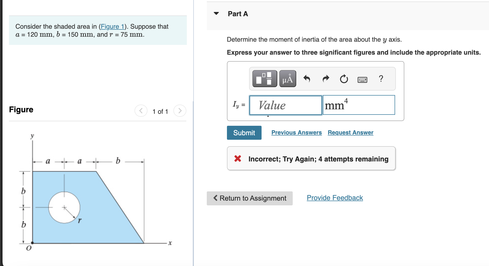 Solved Consider the shaded area in Suppose that a=120