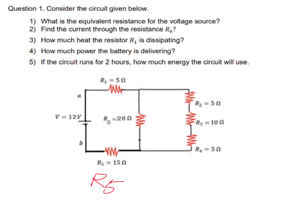 Solved Question 1. Consider the circuit given below. 1) What | Chegg.com