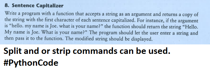 Solved 8. Sentence Capitalizer Write a program with a | Chegg.com