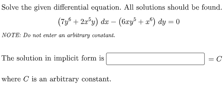 Solved Solve The Given Differential Equation. All Solutions | Chegg.com