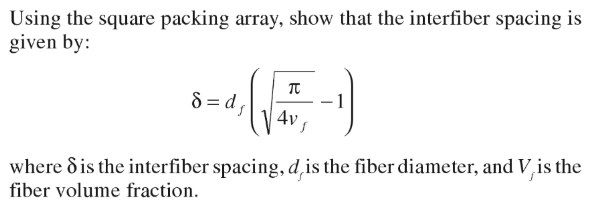 Solved Using the square packing array, show that the | Chegg.com