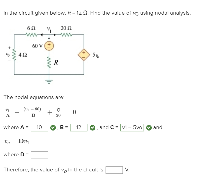 Solved In the circuit given below, R=12Ω. Find the value of | Chegg.com