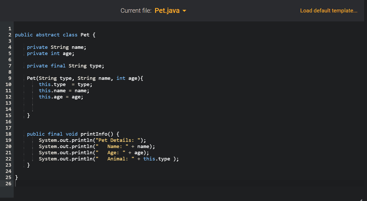 Solved 13.9 Pet information Complete a program to read the | Chegg.com