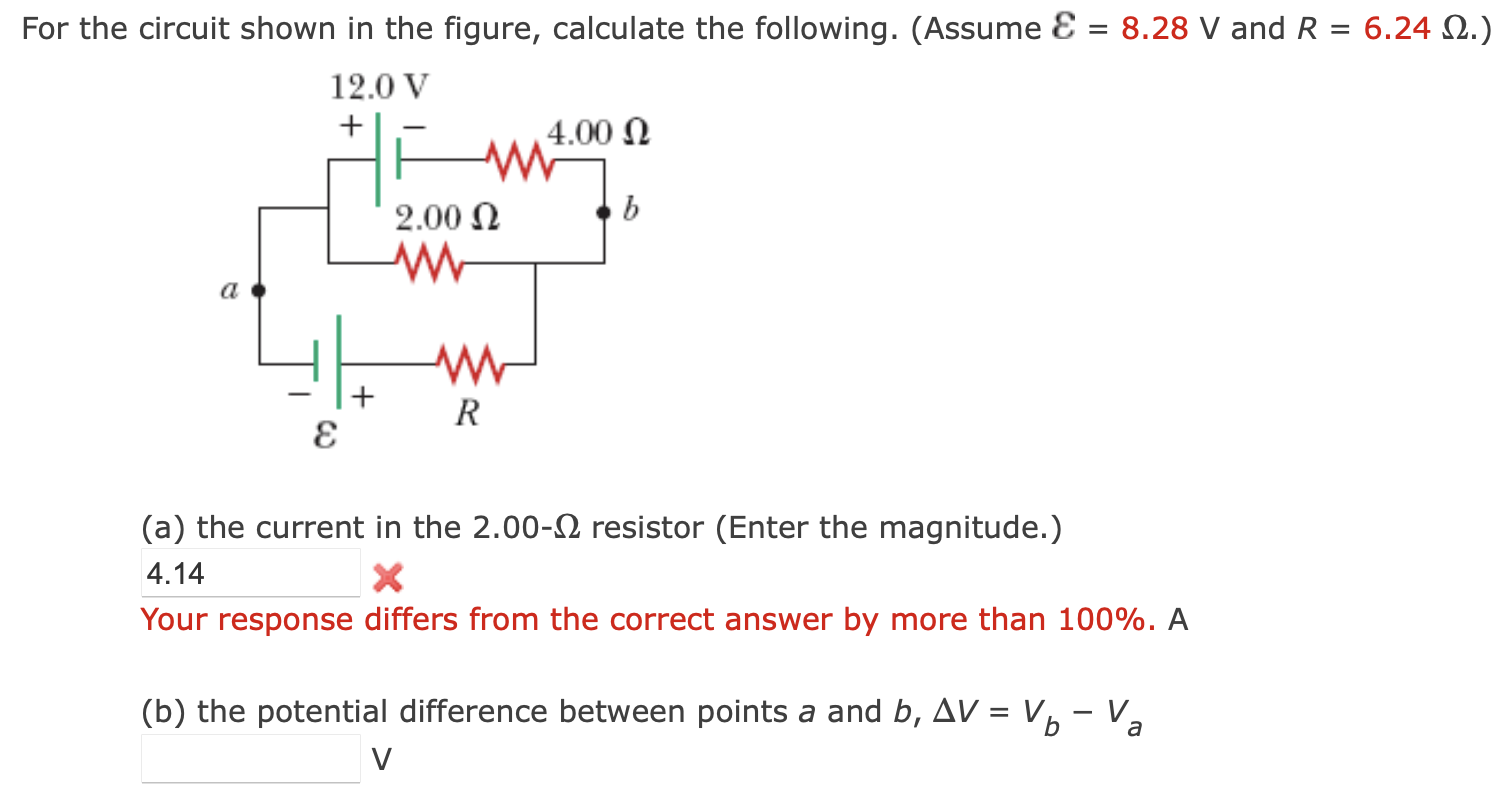 Solved For the circuit shown in the figure, calculate the | Chegg.com