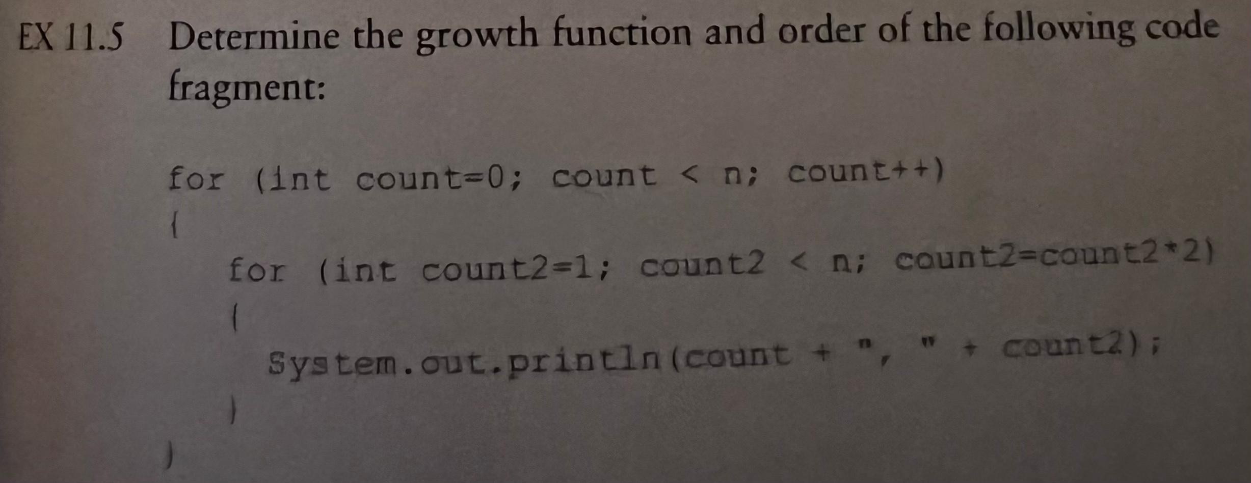 Solved The growth function should include all terms | Chegg.com