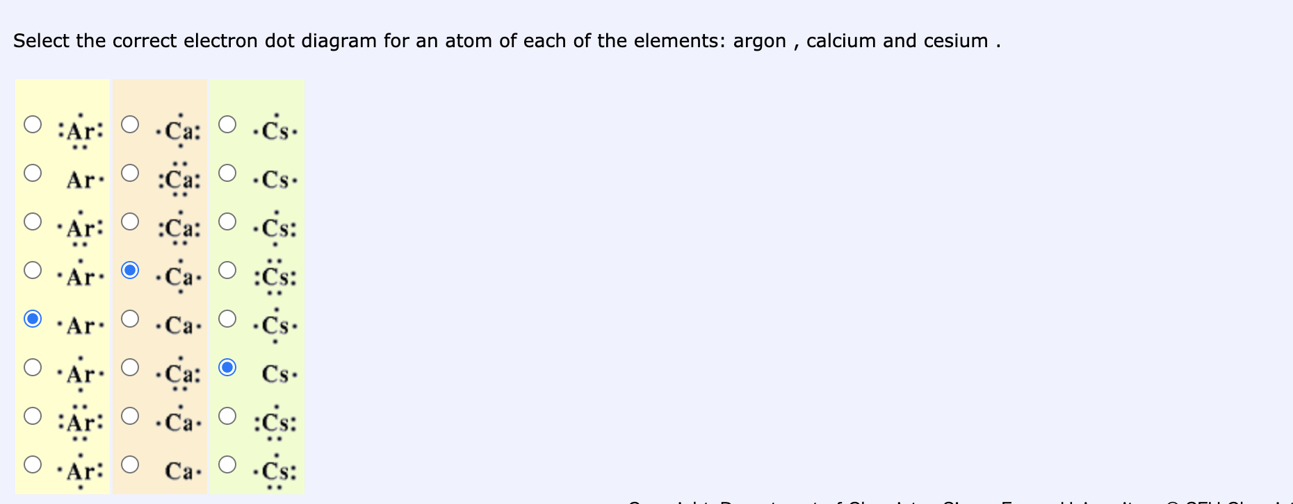 electron dot diagram for argon