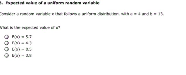 Solved 3. Expected value of a uniform random variable | Chegg.com