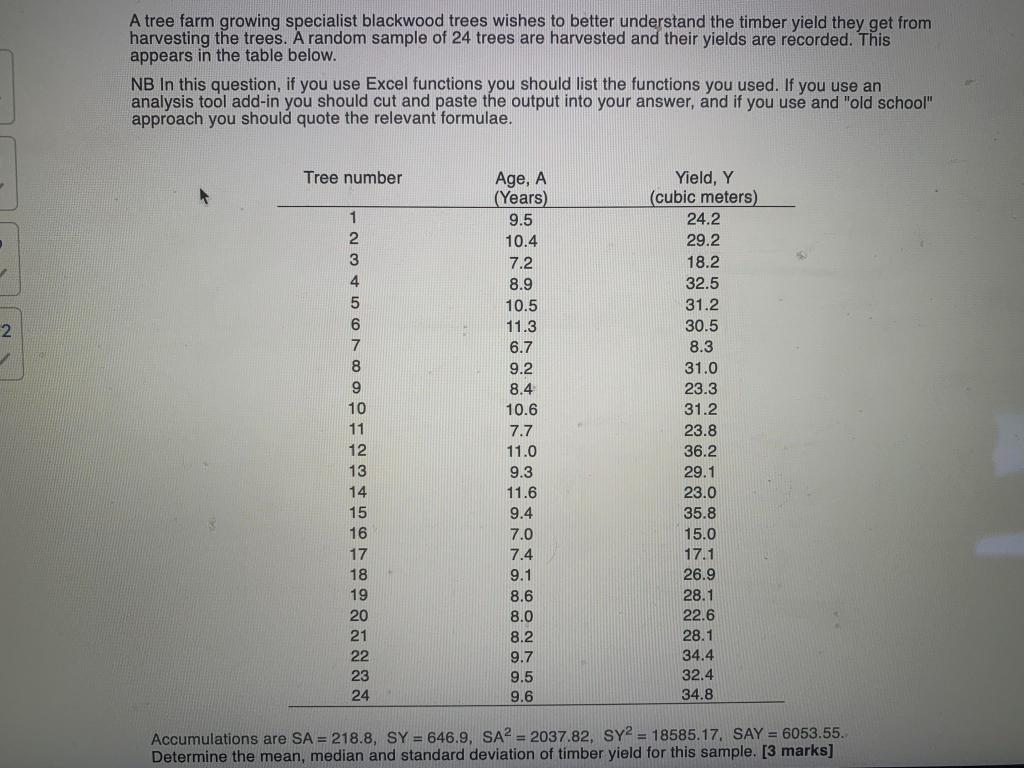 Solved A tree farm growing specialist blackwood trees wishes