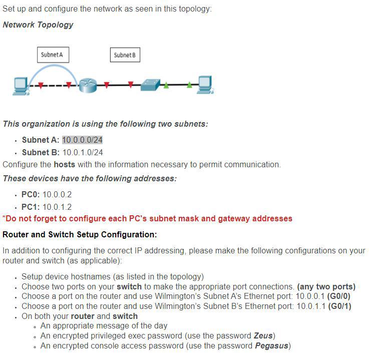 Solved Set up and configure the network as seen in this | Chegg.com