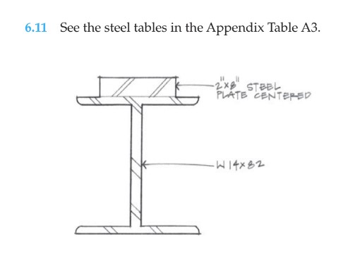 6.11 See the steel tables in the Appendix Table A3.