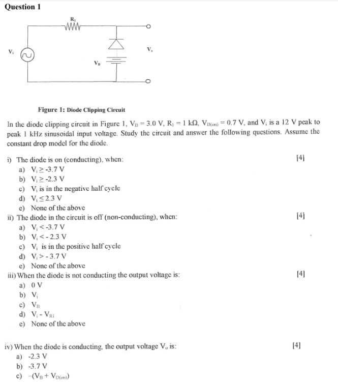 diode clipping circuit experiment