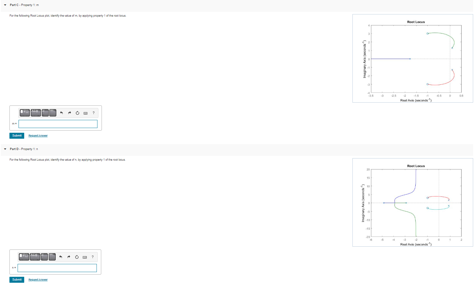 Solved Part B - Property 1: N For The Following Root Locus | Chegg.com