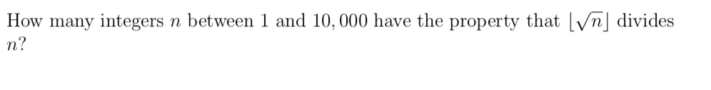 Solved How many integers n between 1 and 10,000 have the | Chegg.com