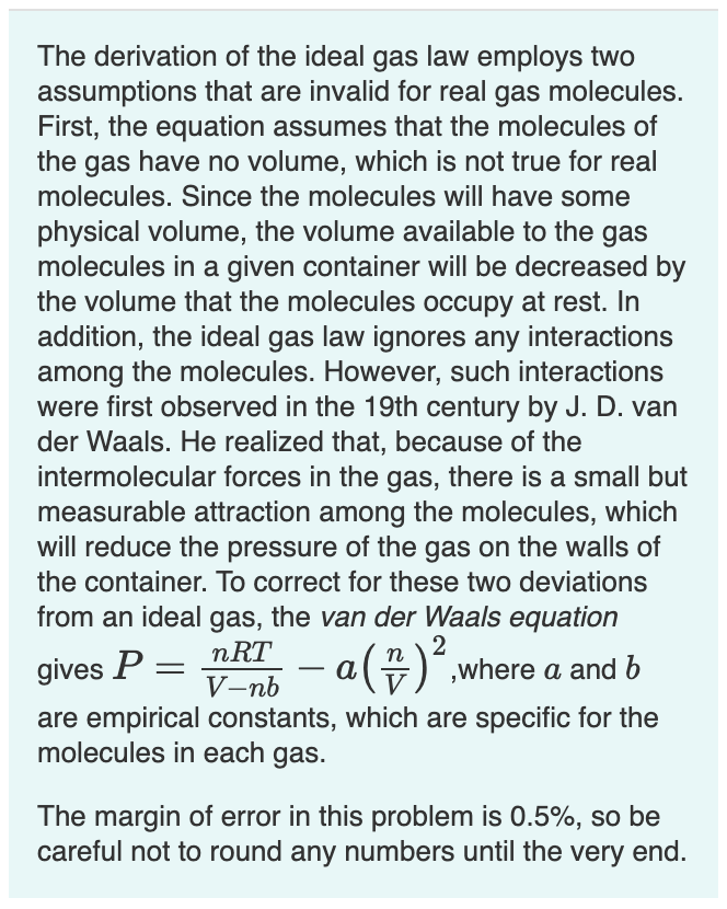 Solved The derivation of the ideal gas law employs two | Chegg.com