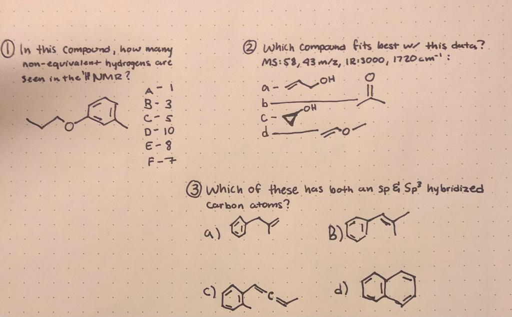 Solved C Which Compound Fits Best W This Deatas Ms 58 4 Chegg Com