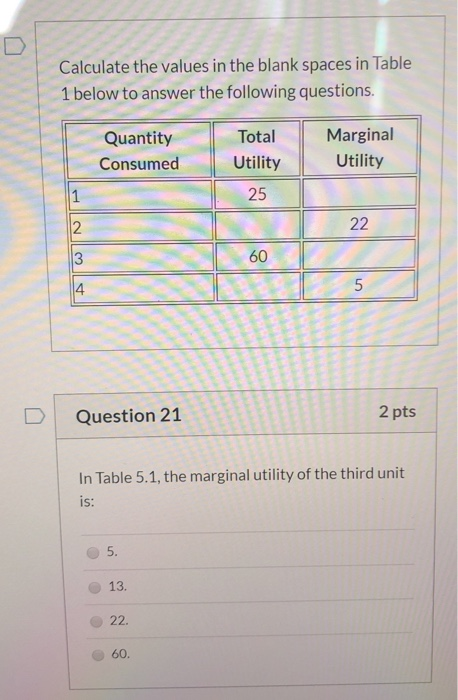 Solved Calculate the values in the blank spaces in Table 1 | Chegg.com