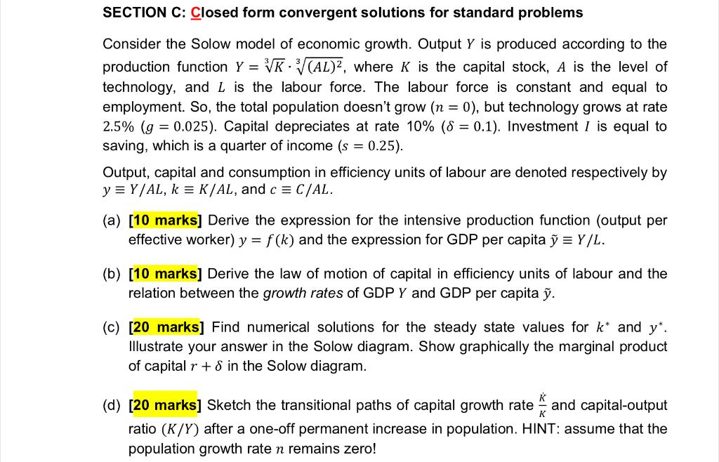 solved-consider-the-solow-model-of-economic-growth-output-y-chegg