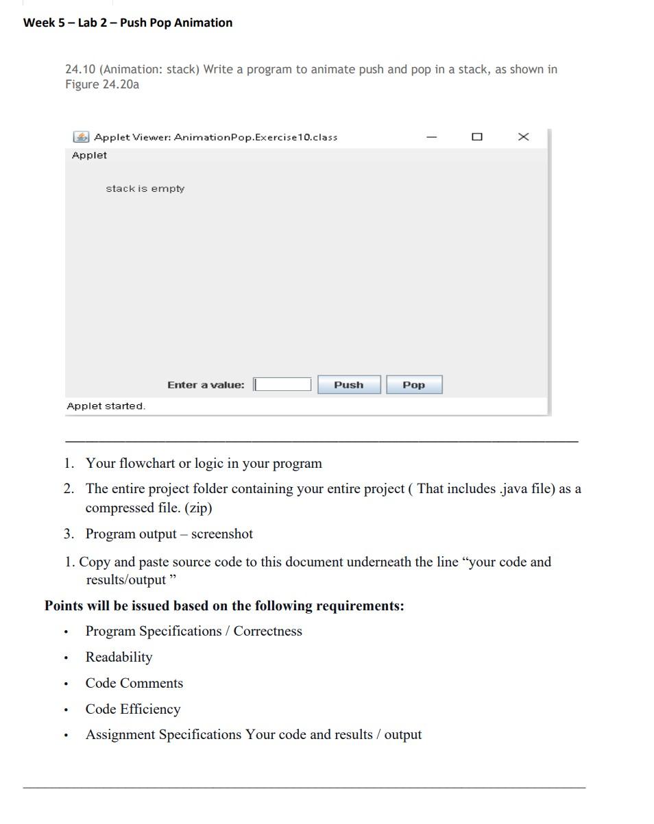 Solved  (Animation: stack) Write a program to animate 