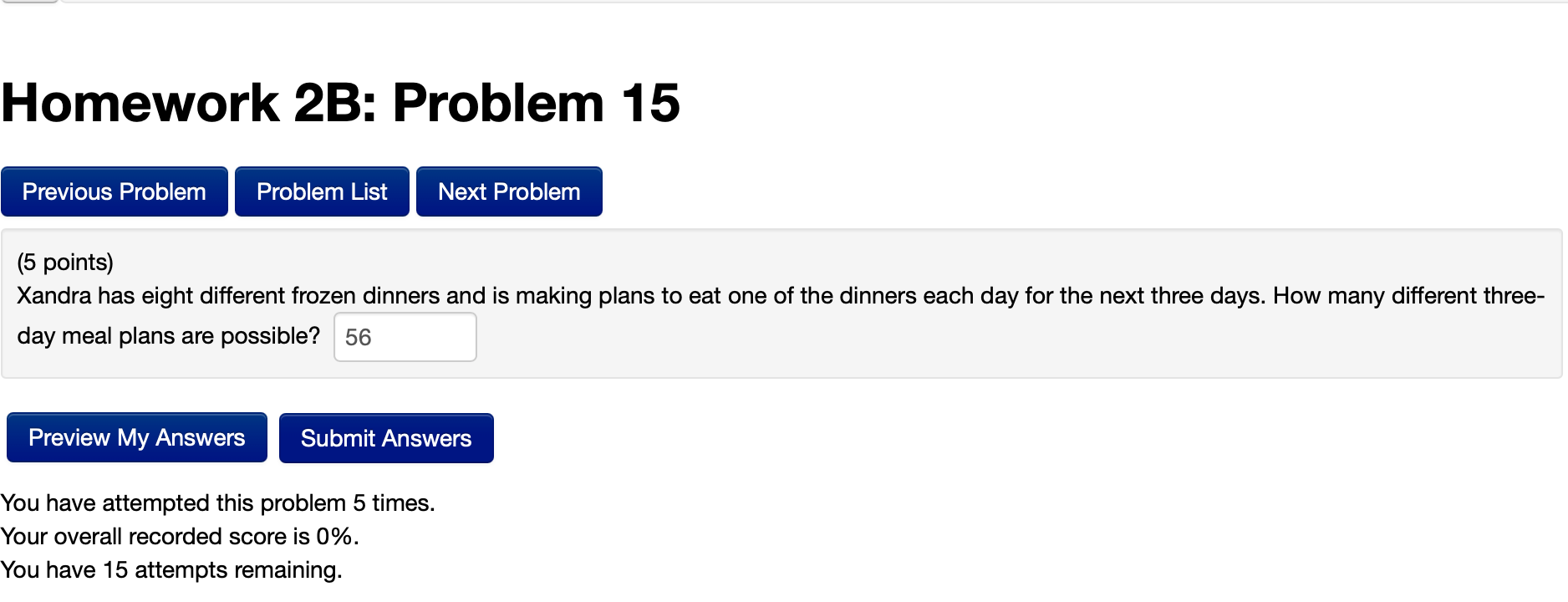 Solved Homework 2B: Problem 15 Previous Problem Problem List | Chegg.com