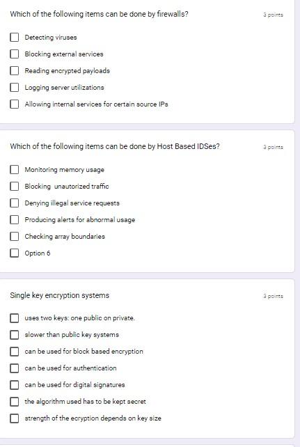 Solved Which of the following items can be done by | Chegg.com