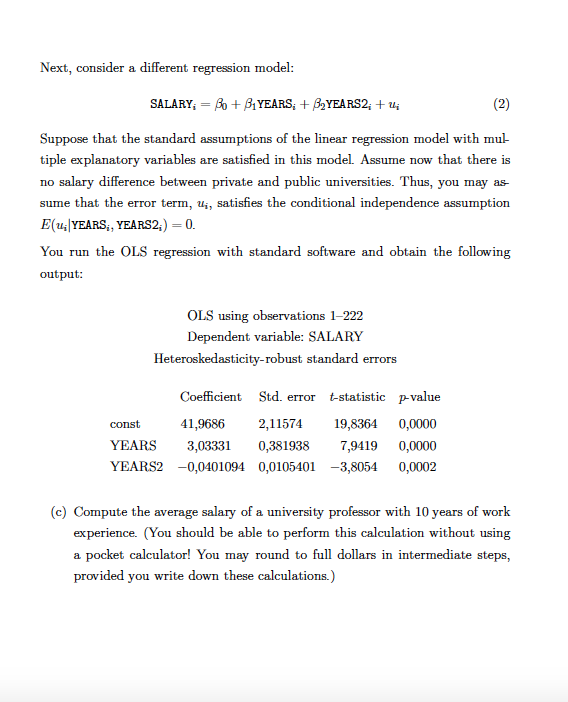 Solved C Empirical Economics 1. Hypothesis testing in the | Chegg.com