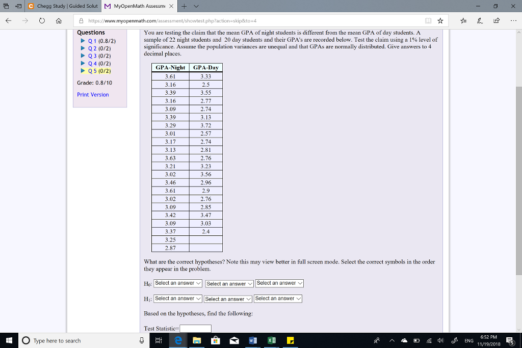 Solved C Chegg Study | Guided Solut M MyOpenMath AssessmiX+ | Chegg.com