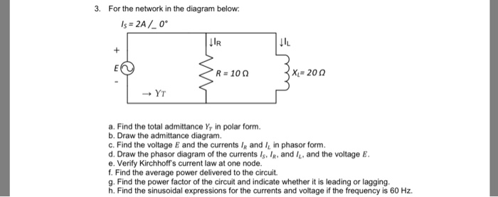 Solved 3. For the network in the diagram below: Is 2Ao LI R2 | Chegg.com