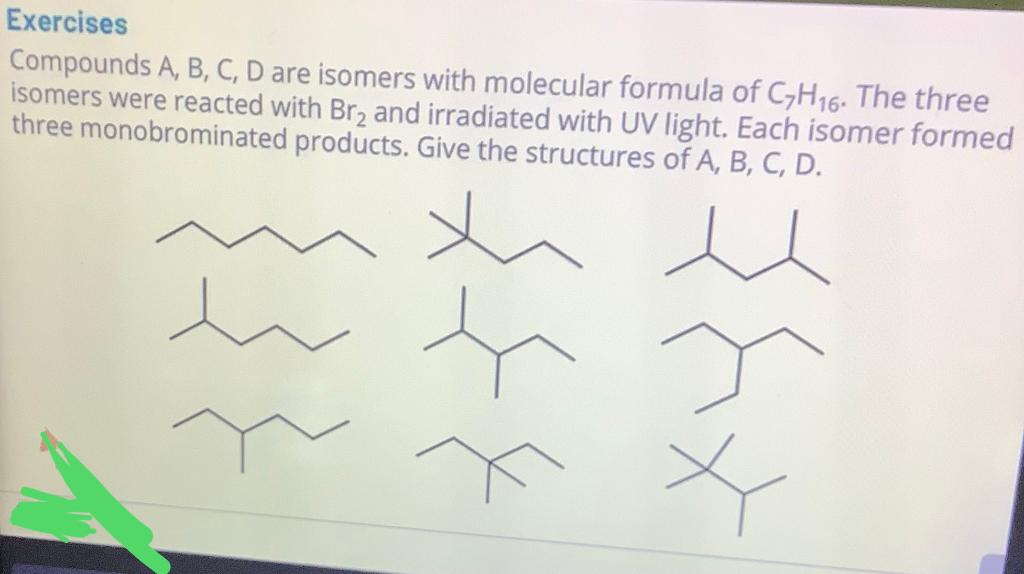 Solved Compounds A, B, C, D Are Isomers With Molecular | Chegg.com