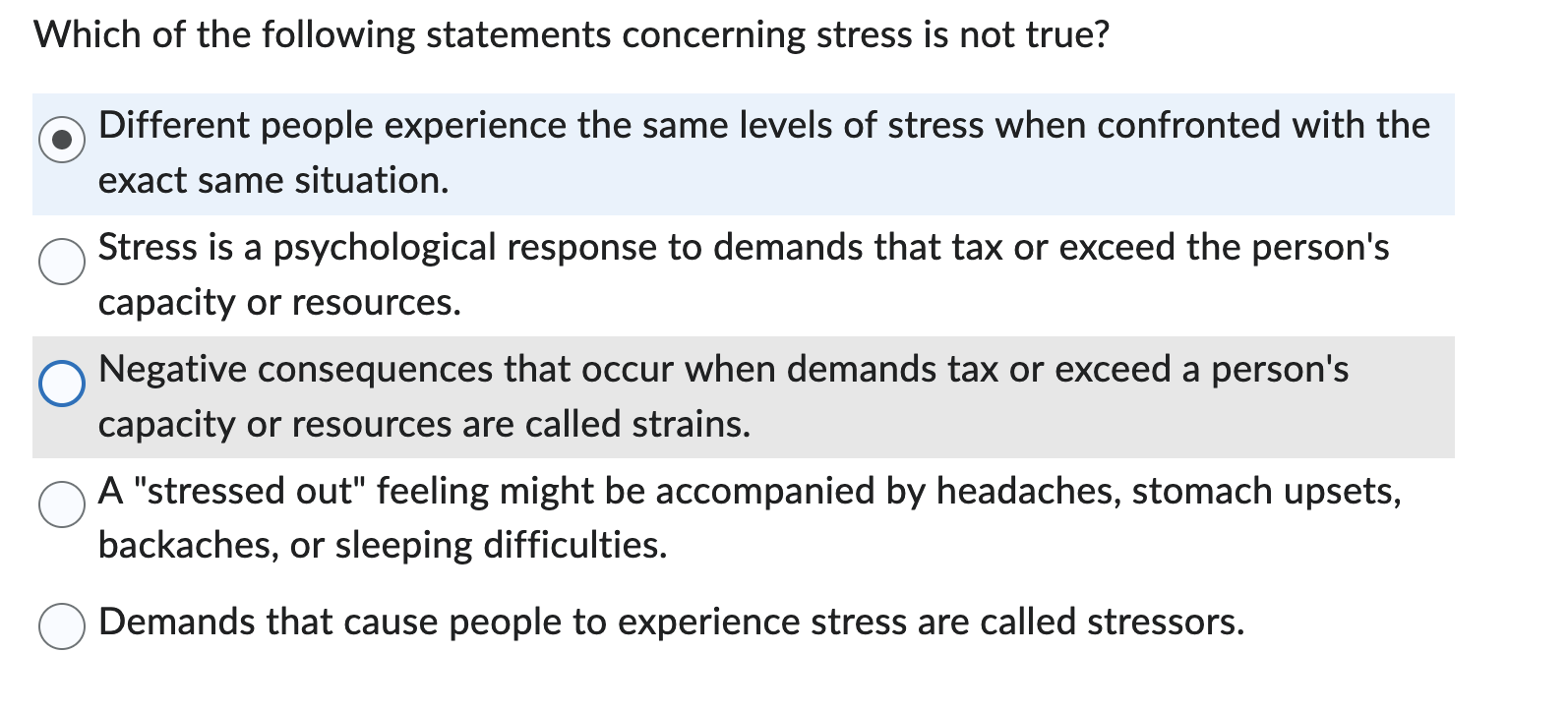 Which Of The Following Statements About Stress Is Not True.html