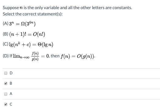 Solved Suppose N Is The Only Variable And All The Other L Chegg Com