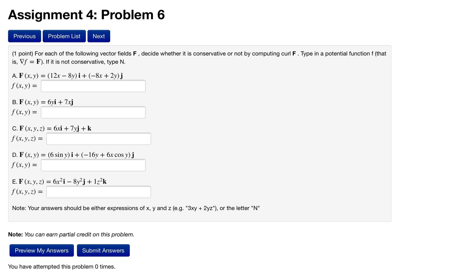 Solved Assignment 4: Problem 6 Previous Problem List Next (1 | Chegg.com