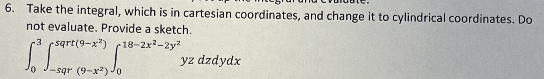 integral of a circle in cartesian coordinates