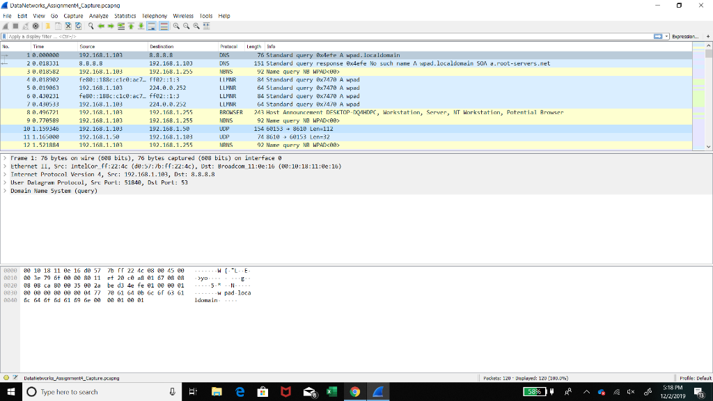 5. Based on the provided capture file: How many | Chegg.com