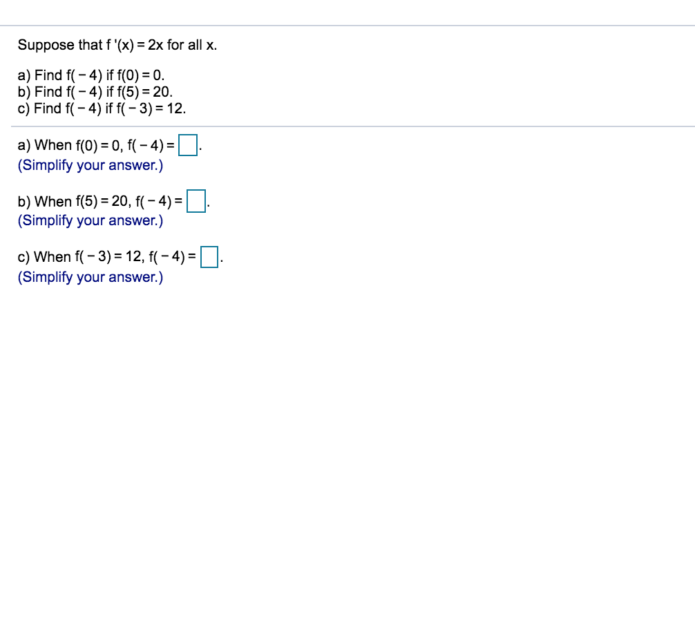 Solved Suppose That F X 2x For All X A Find F 4 I Chegg Com